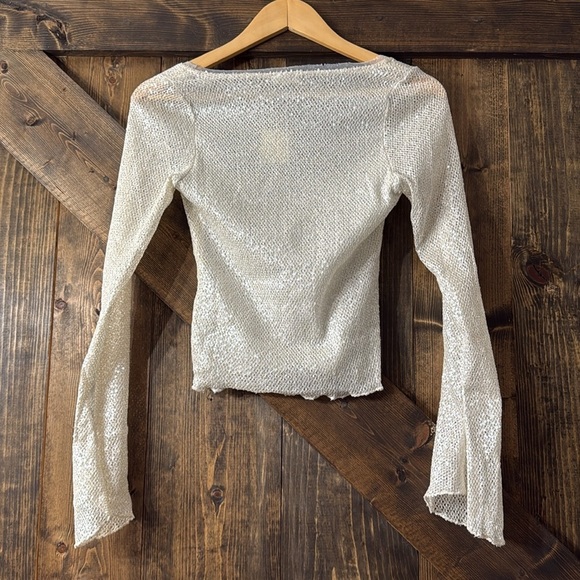 FREE PEOPLE Late Night Disco Sequins Layering Top - Picture 6 of 13